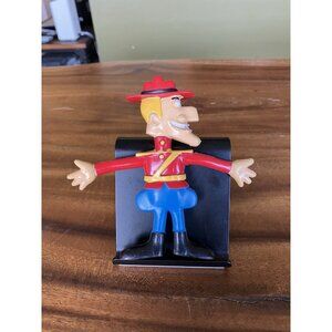 1985 JESCO 5” Dudley-Do-Right Rocky And Bullwinkle Rubber Bendable Figure